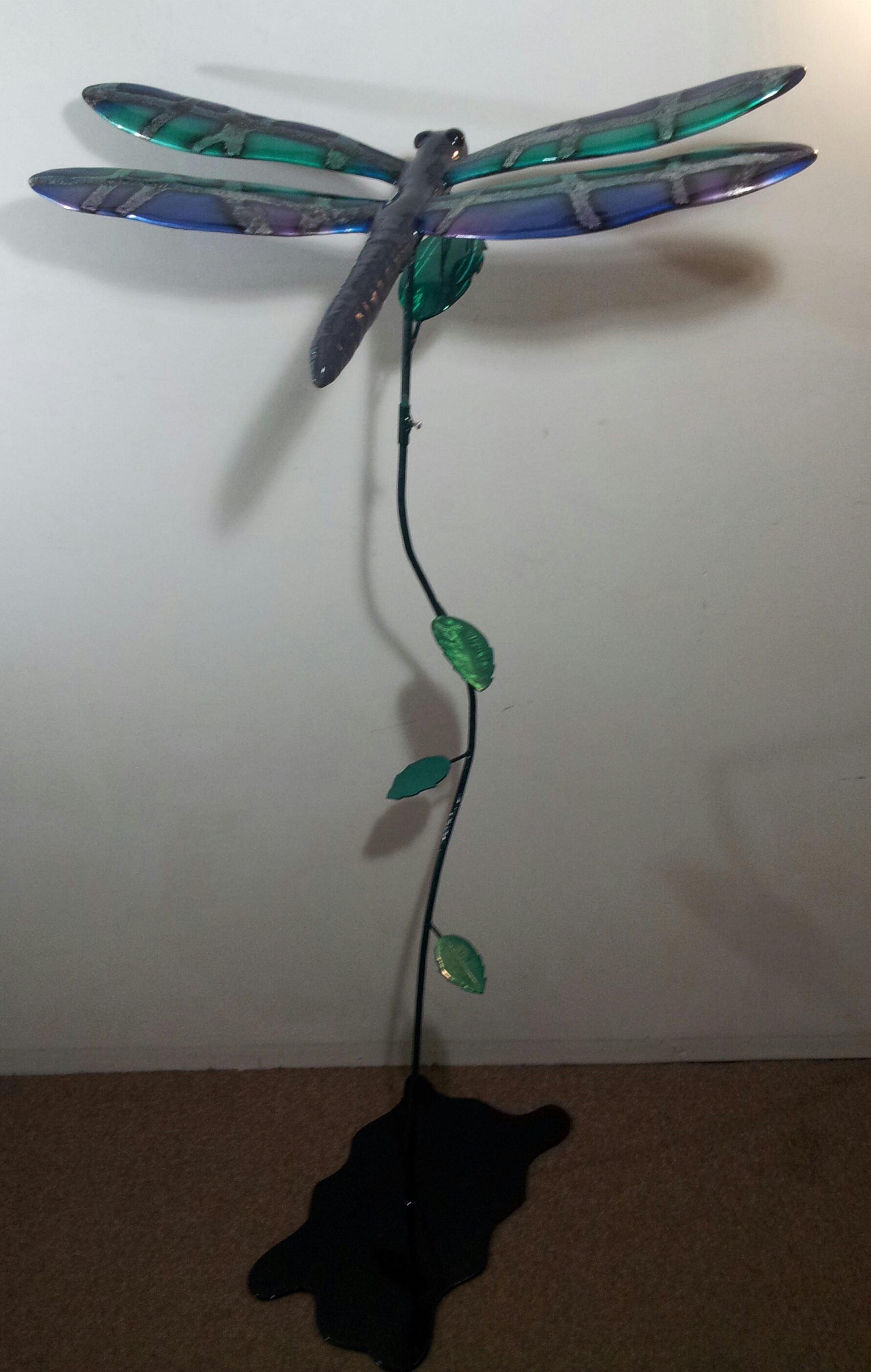 Dragonfly on Blackberry Branch
