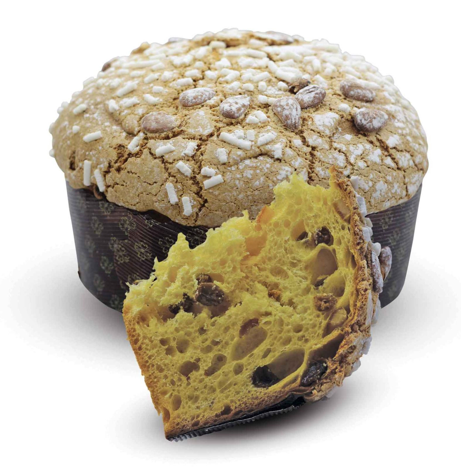Panettone tradizionale con glassa alle mandorle