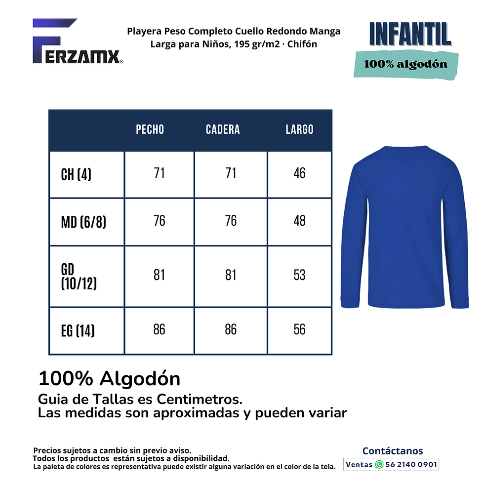 Miniatura: PLAYERA INFANTIL ML MÉXICO MOD. 02-0002