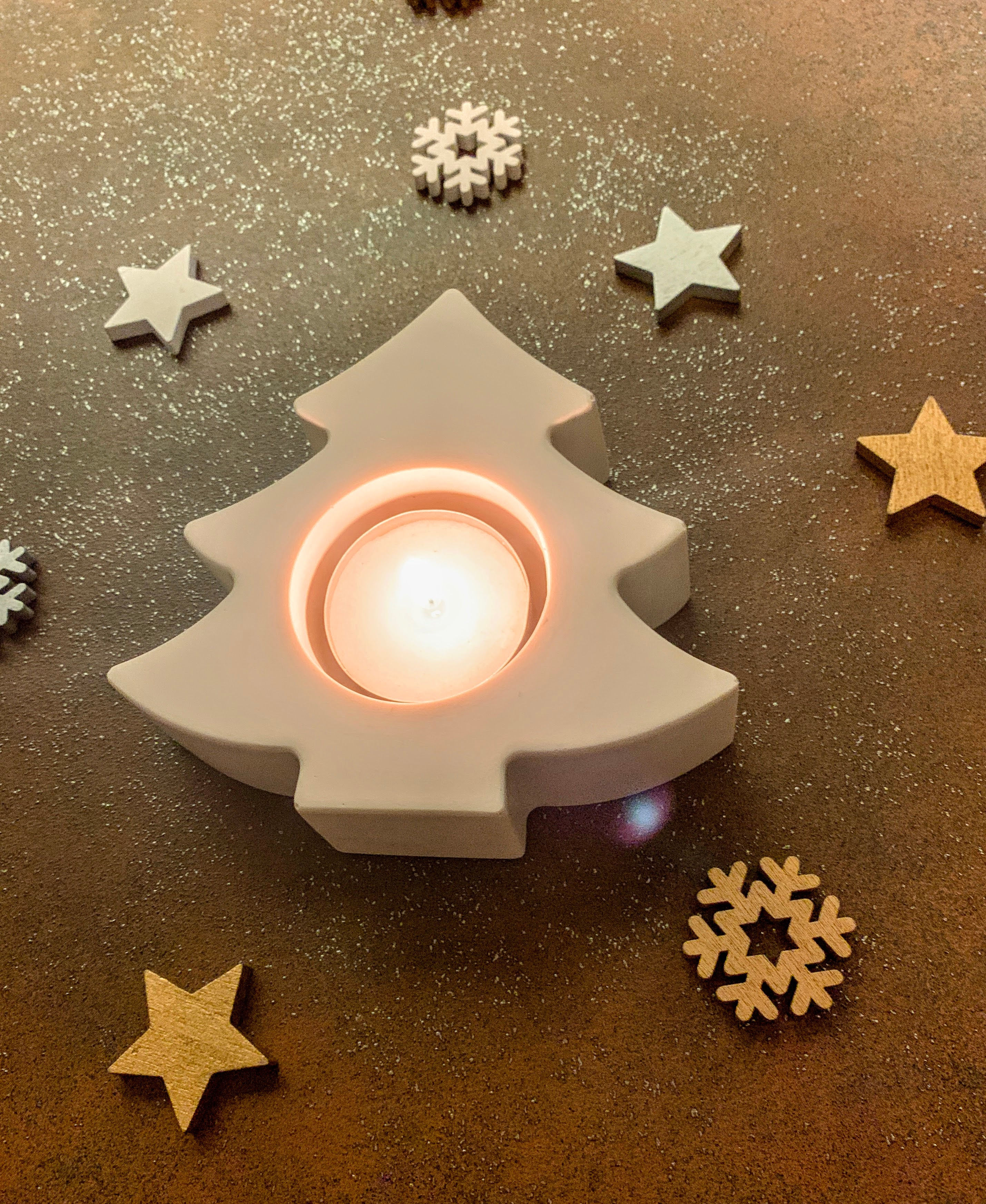 Bougeoir sapin de Noël