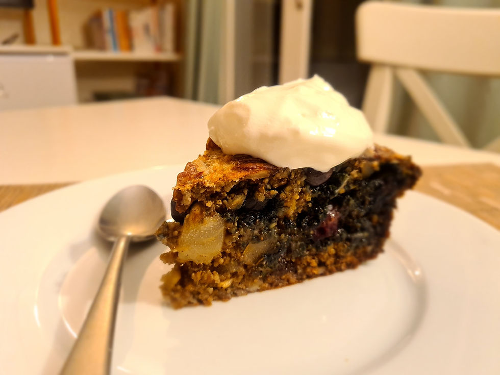 Baked porridge pudding