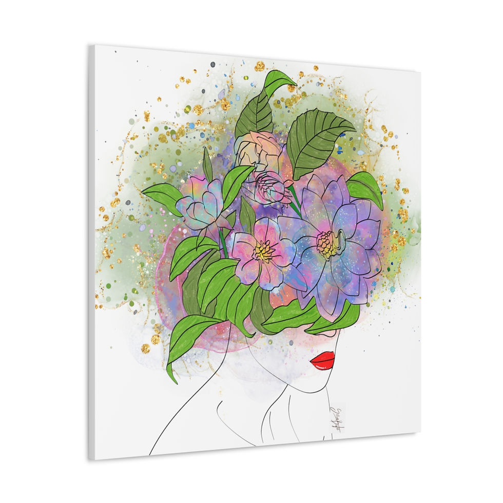 Thumbnail: Floral Fantasy on Canvas