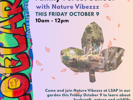 Free Family Forest School with Nature Vibezzz. This Friday 9th October 10am - 12pm!