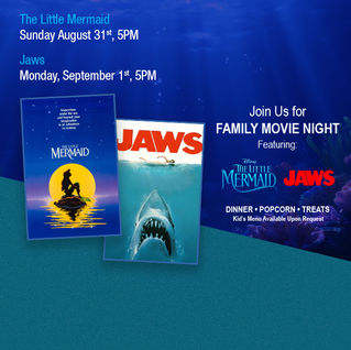 Movies At The Milky Way Labor Day Weekend Ft. The Little Mermaid & Jaws