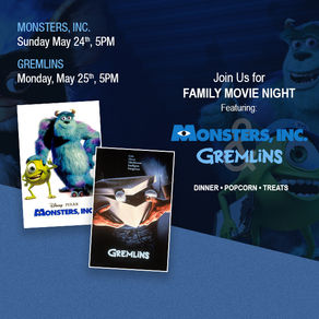 Movies At The Milky Way Memorial Day Weekend Ft. Monsters, Inc. & Gremlins