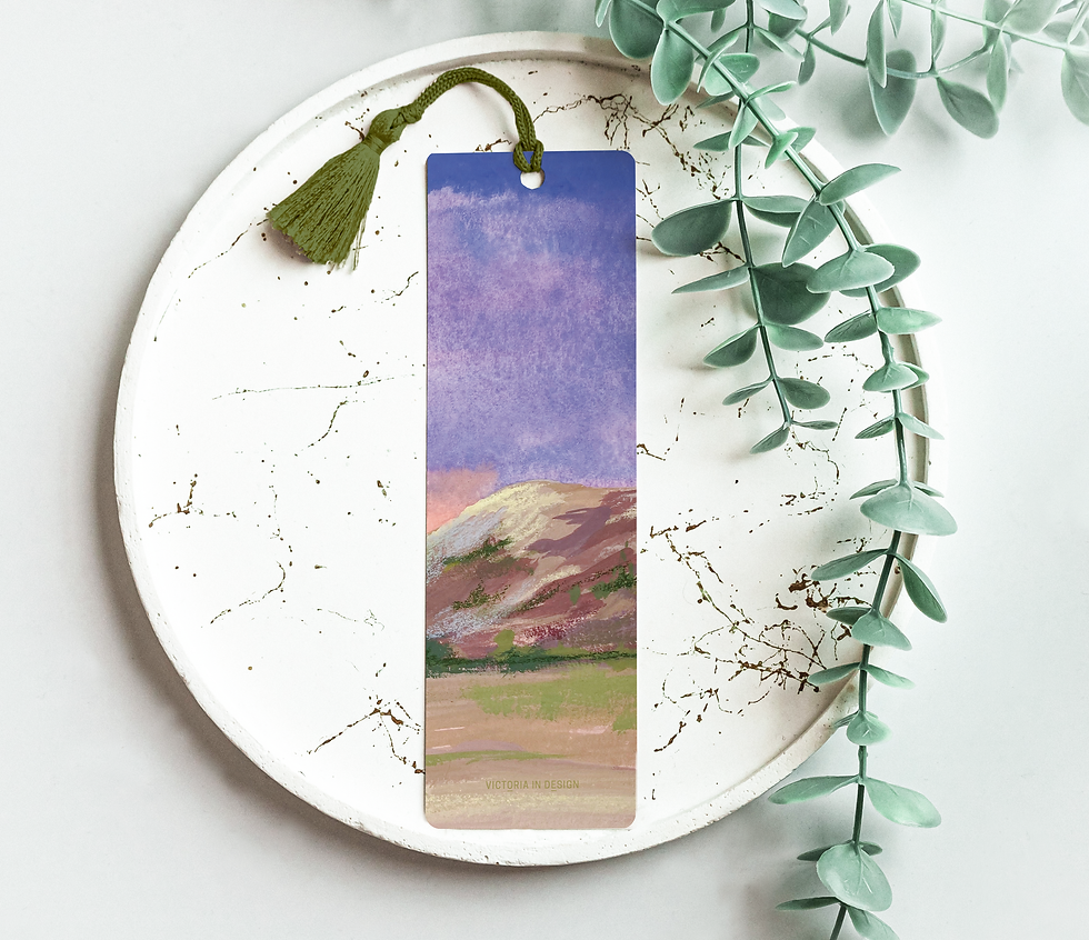 Thumbnail: Desert Landscape Painted Bookmark