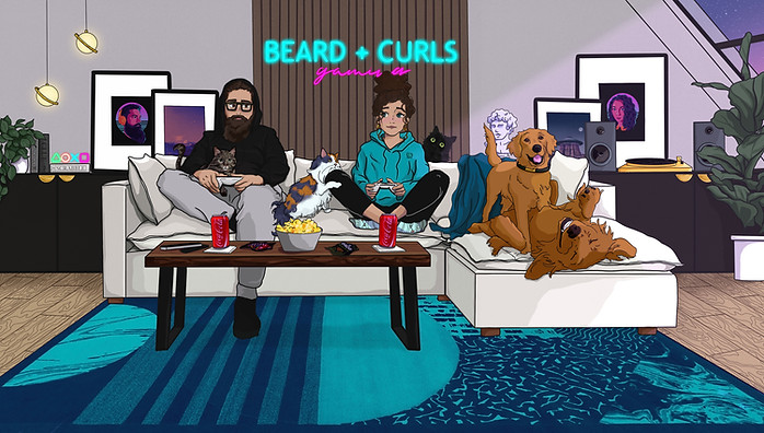 Meet Beard + Curls Gaming - Just a couple and their pets who love to play games
