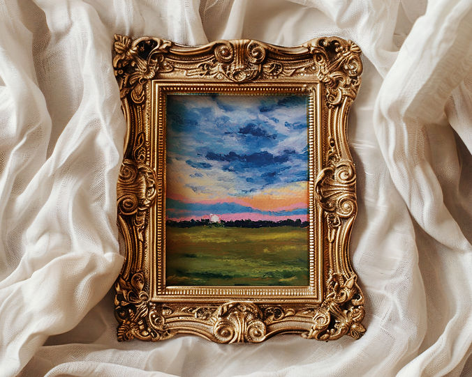 Roadside Reveries 2 Gold Frame on Linen.jpg