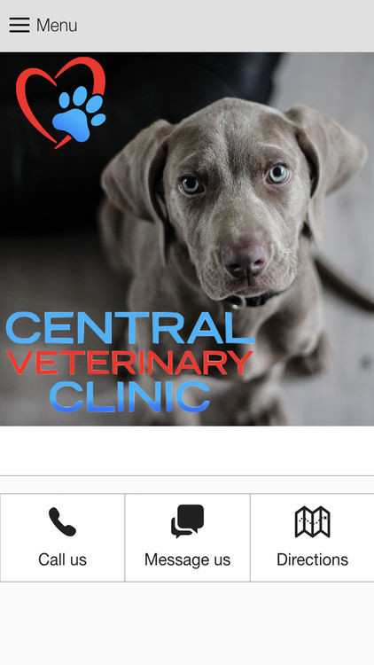 Central Veterinary Clinic App Screenshot