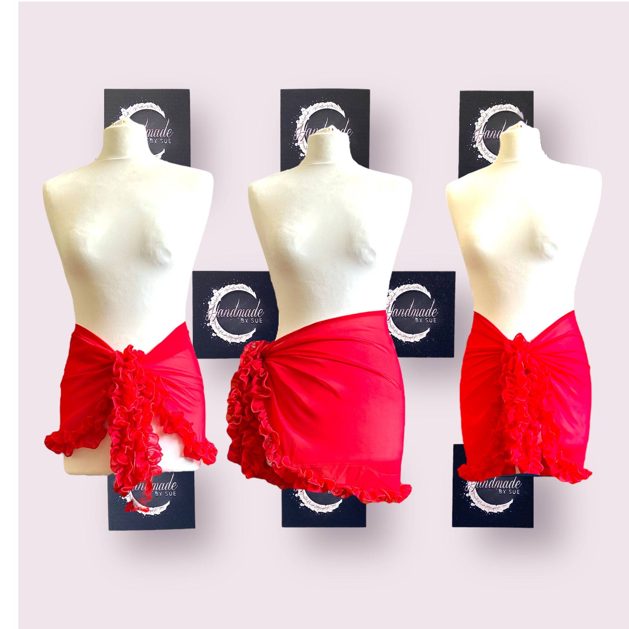 Red Short Ruffle Sarong