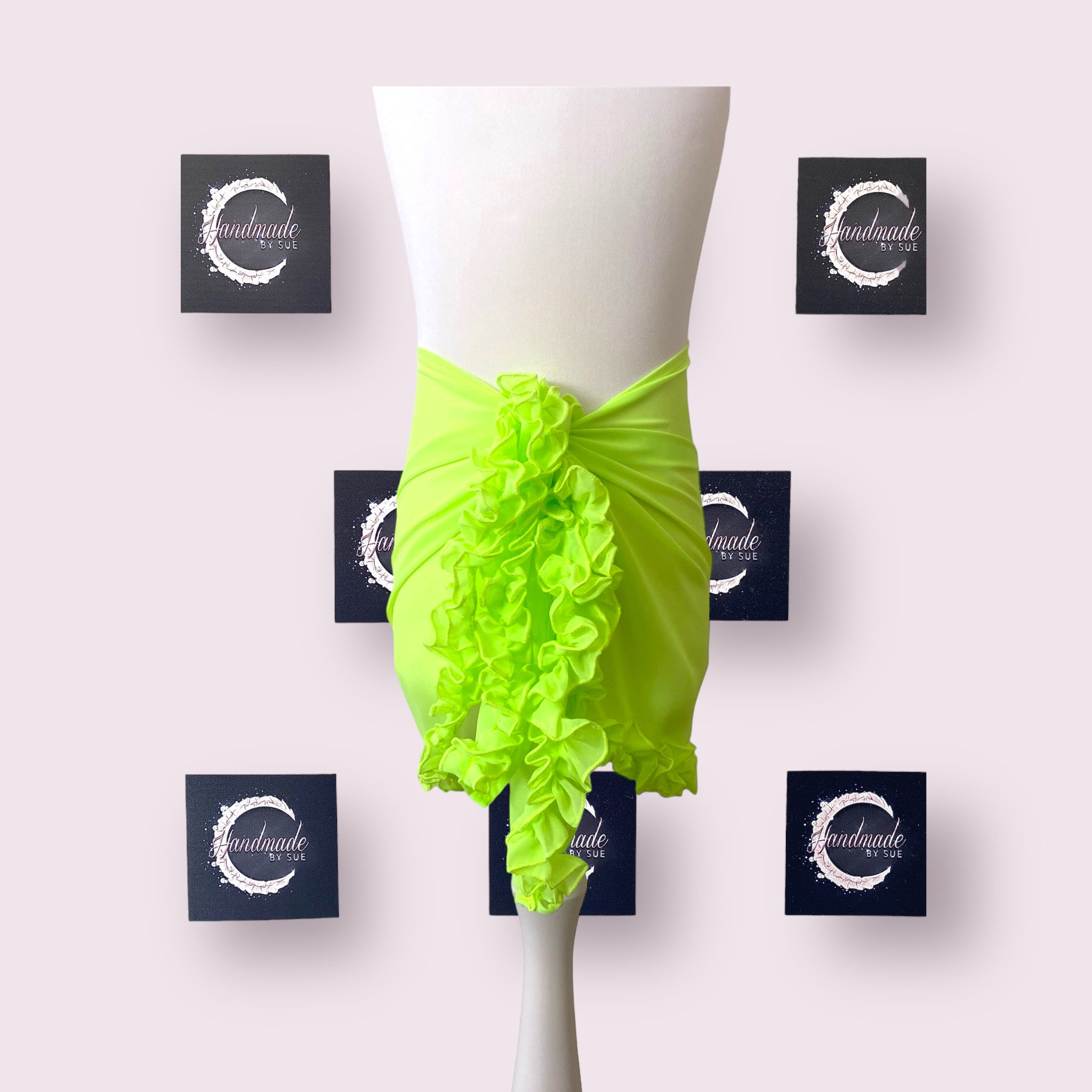 Neon Yellow Children's Ruffle Sarong