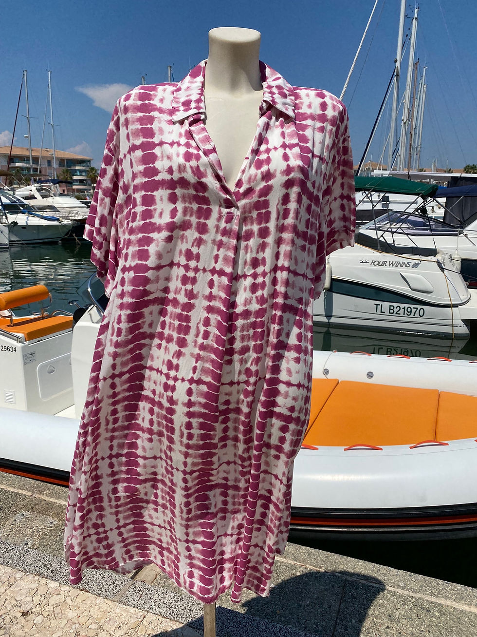 Miniature : Robe manches courtes tie and dye