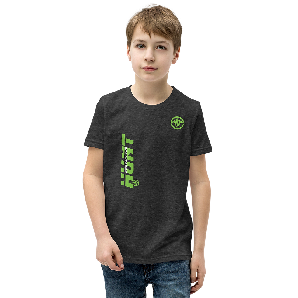 Thumbnail: Reinvent the Hunt Green Youth Short Sleeve T-Shirt