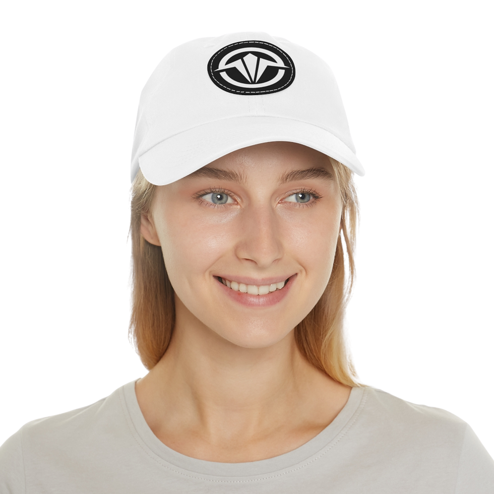 Thumbnail: TPO White Logo Hat with Round Leather Patch