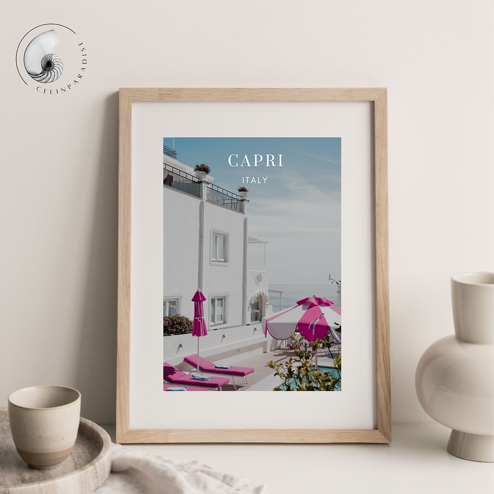 Thumbnail: Capri, Pink Umbrellas - Italy