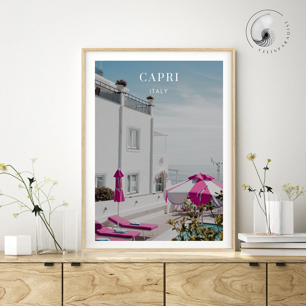 Miniature : Capri, Pink Umbrellas - Italy