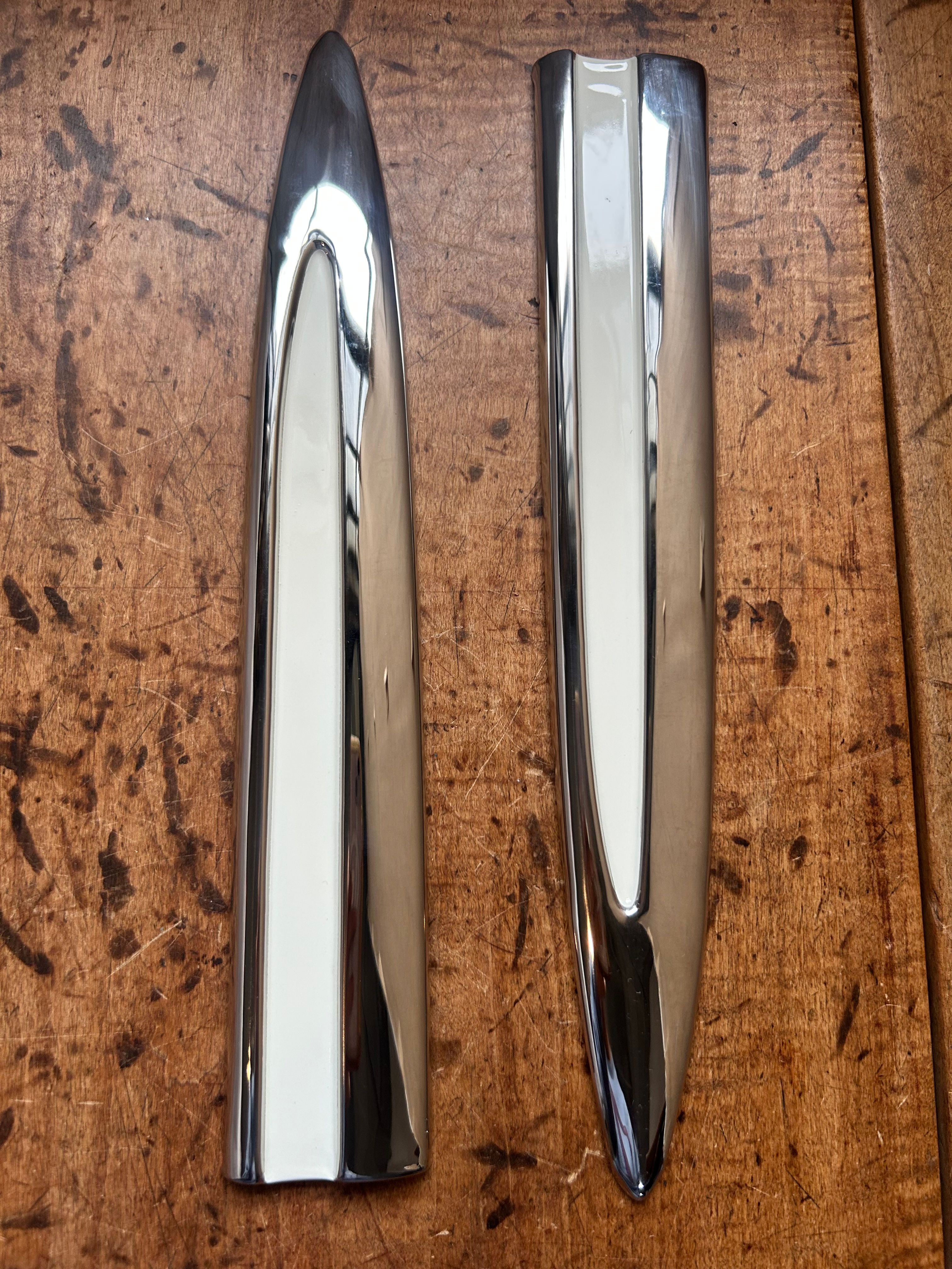 1955 Chevy Bel Air 2 DR HDTP Convertible Door Point Molding LH & RH Sides NEW