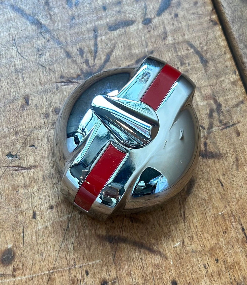 Thumbnail: 1955 1956 1957 Chevy Locking Gas Cap w/Red Stripe NEW