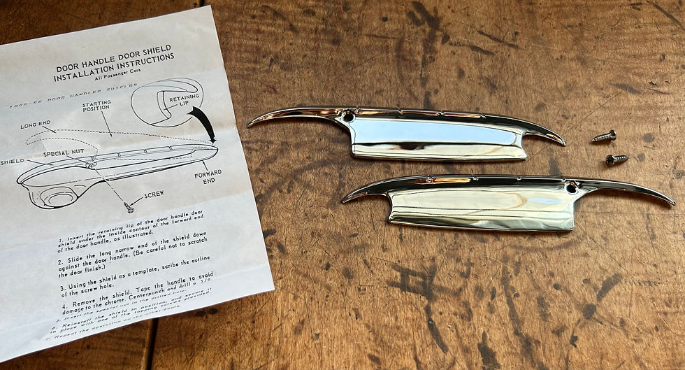 Thumbnail: 55 56 Chevy Door Handle Guards Pair NEW 1955 1956 Chevrolet