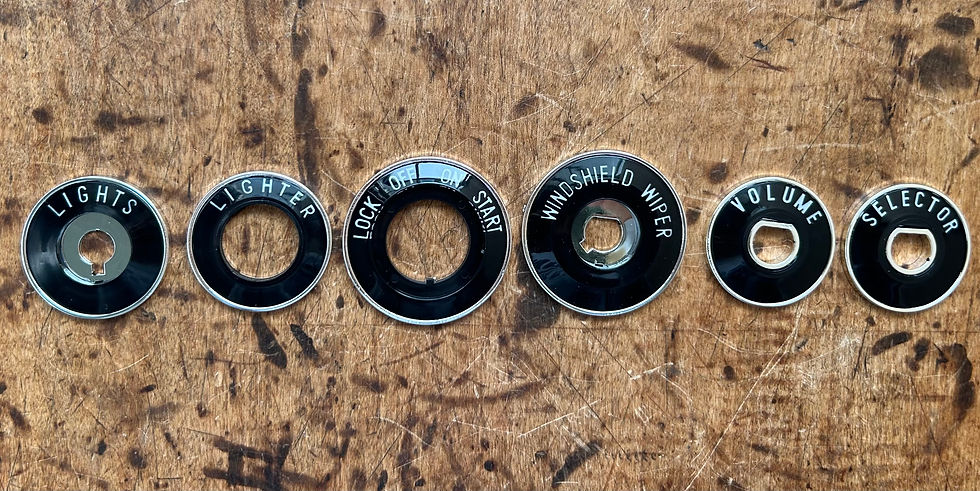 Thumbnail: 1955 1956 Chevy Bel Air Dash Bezel Set w/chrome backing NEW Made in USA