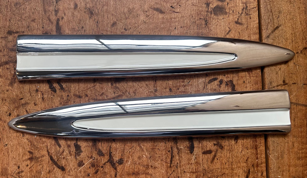 Thumbnail: 1955 Chevy Bel Air 2 DR HDTP Convertible Door Point Molding LH & RH Sides NEW