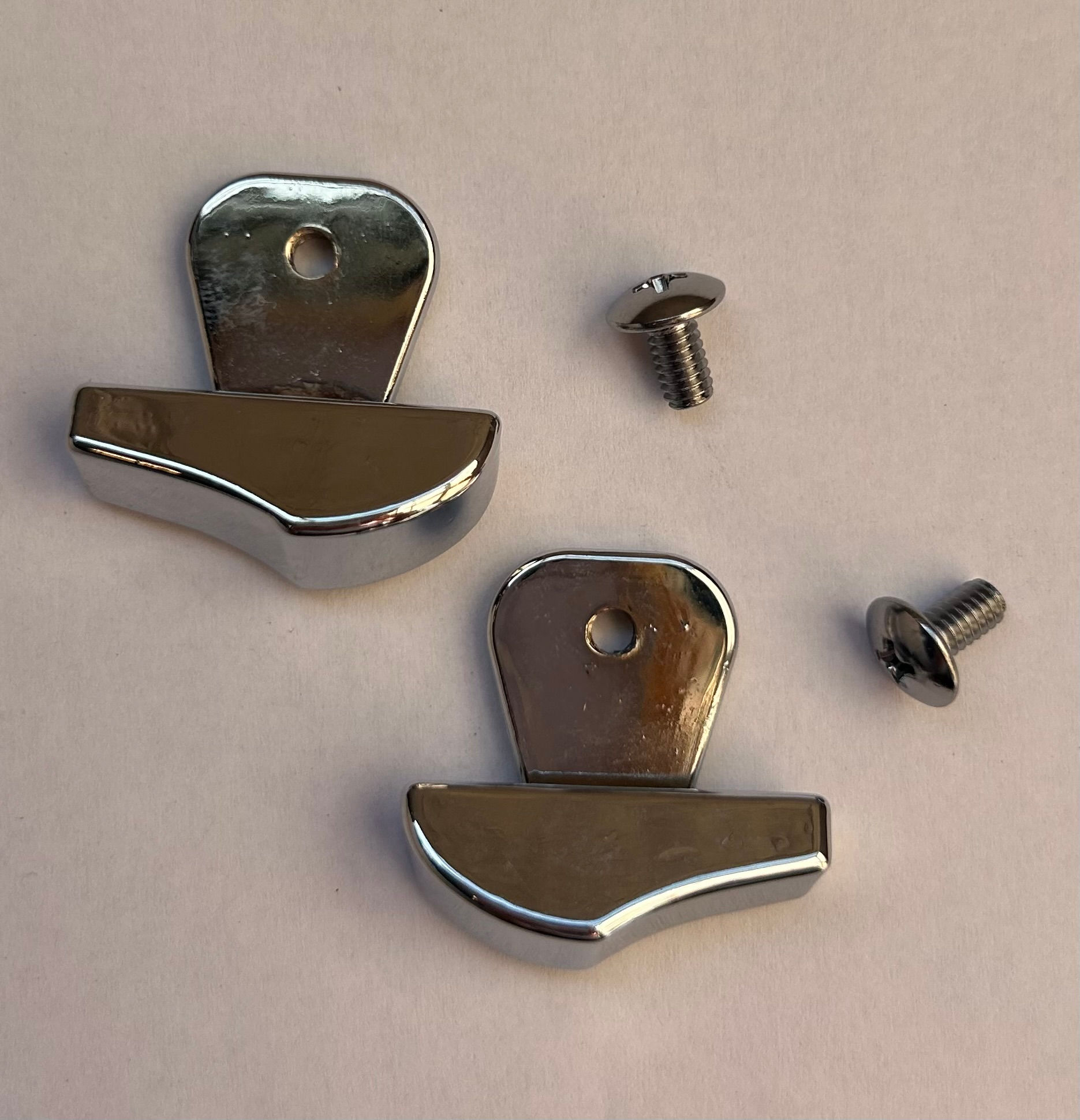 1957 Chevy 4 DR Sedan Center Door Molding Clip Set Stainless NEW