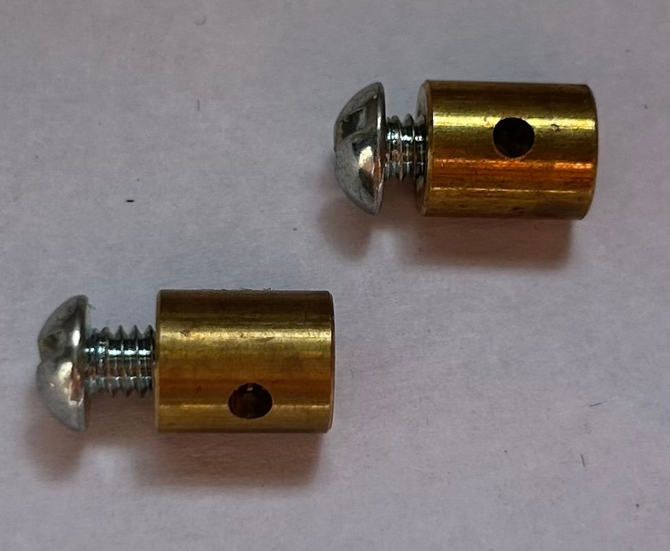 Thumbnail: 1955 1956 1957 Chevy Air Conditioner Throttle Stops Pair NEW