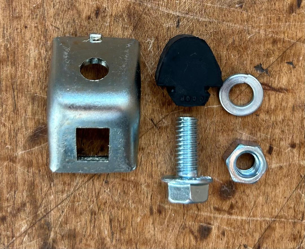 Thumbnail: 1955 1956 Chevy Clutch Pedal Rebound Bracket and Stopper NEW