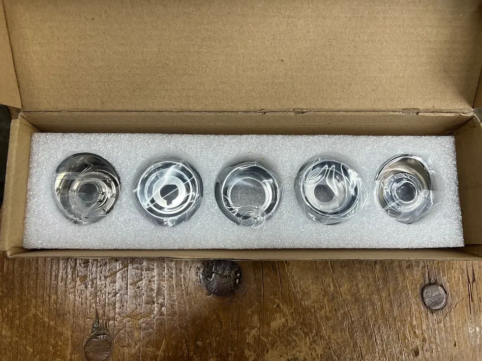 Thumbnail: 57 Chevy Dash Bezel Chrome Ring Set Best Show 1957 Chevrolet With Inserts