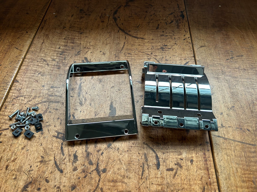 Thumbnail: 1957 Chevy Deluxe Heater Control Bezel Set NEW