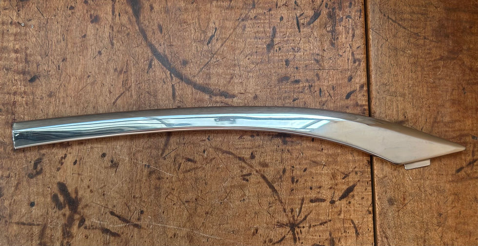 Thumbnail: 1957 Chevy 2 DR Upper Quarter Panel Curved Molding Piece PAIR LH & RH Sides NEW