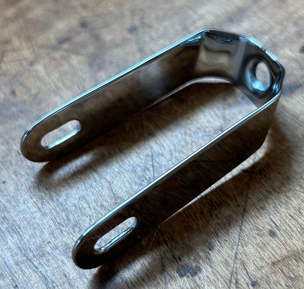 Thumbnail: 1957 Chevy Dash Compass Bracket Chrome NEW