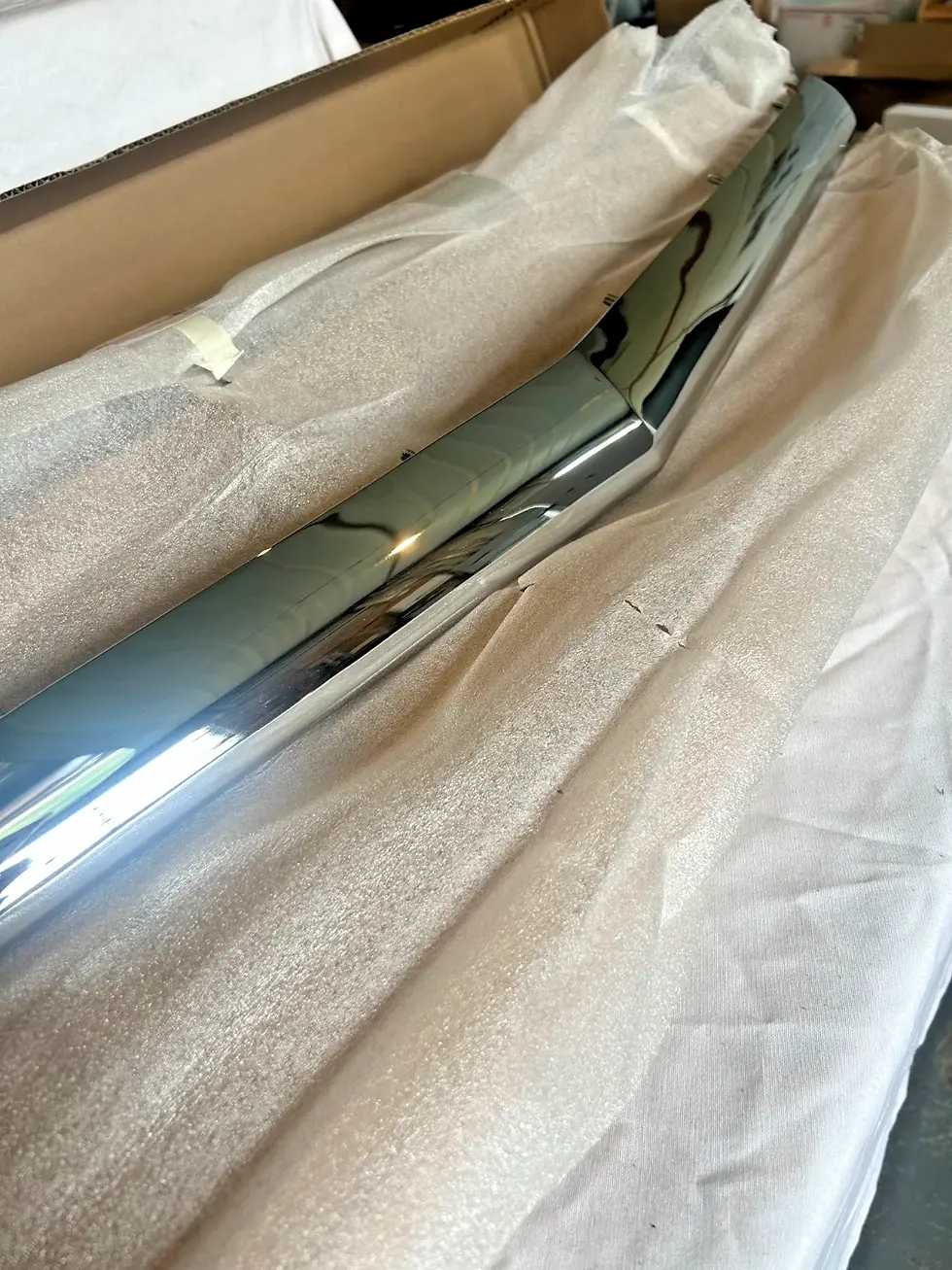 Thumbnail: 56 Chevy Front Hood Bar Chrome NEW Trim Parts 1956 Chevrolet