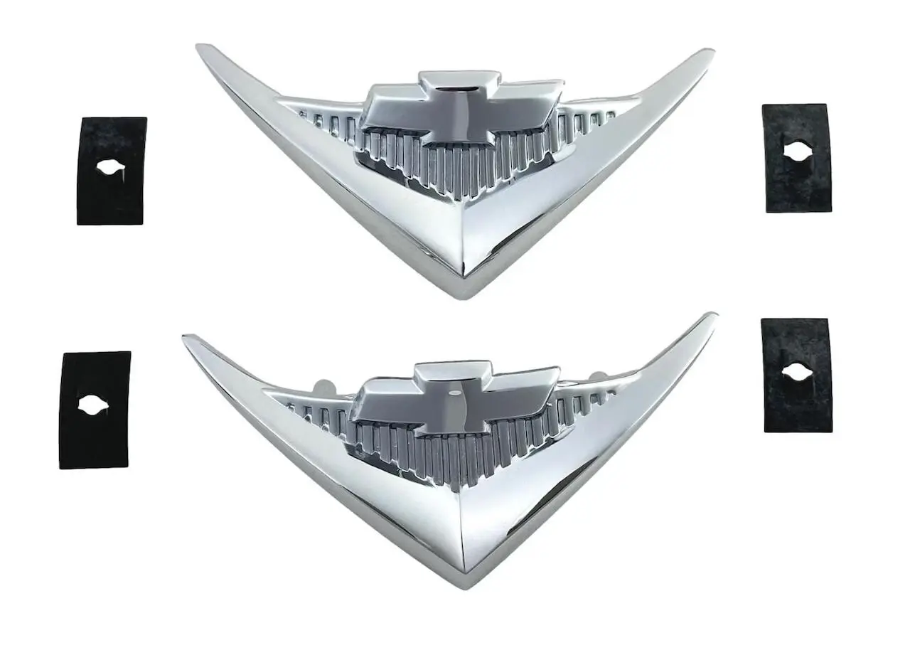 55 Chevy V8 Under Taillight Emblems NEW 1955 Chevrolet