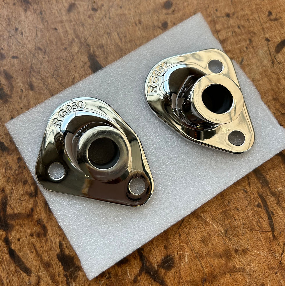 Thumbnail: 55 56 57 Chevy Nomad & Wagon Tailgate Cable Guides Polished Stainless Steel NEW