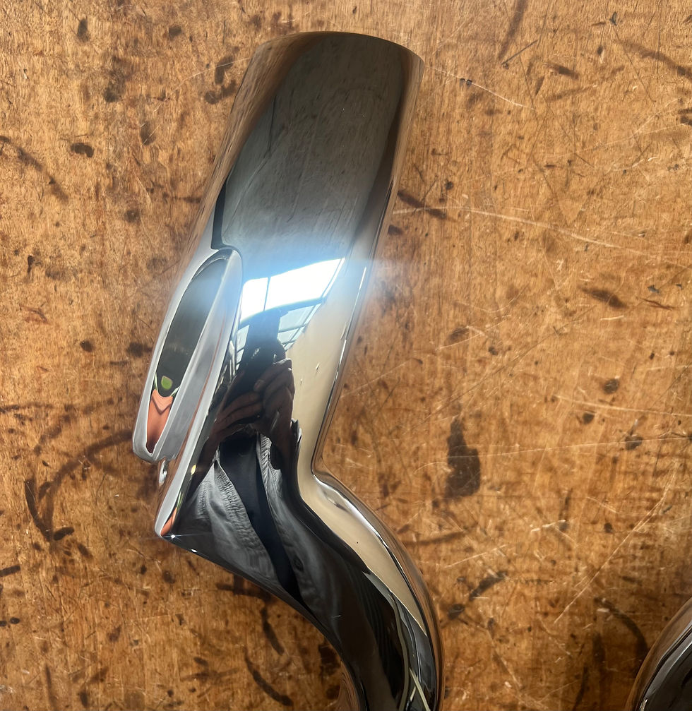 Thumbnail: 1959 1960 Chevy Impala Convertible Windshield Outer A Pillar Moldings Pair