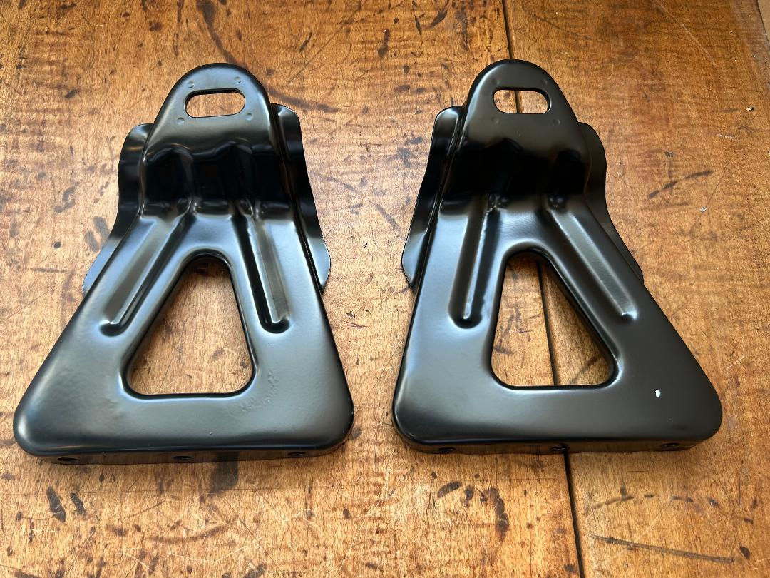 1955 Chevy Front Outer Bumper to Fender Bracket Pair LH & RH Sides NEW