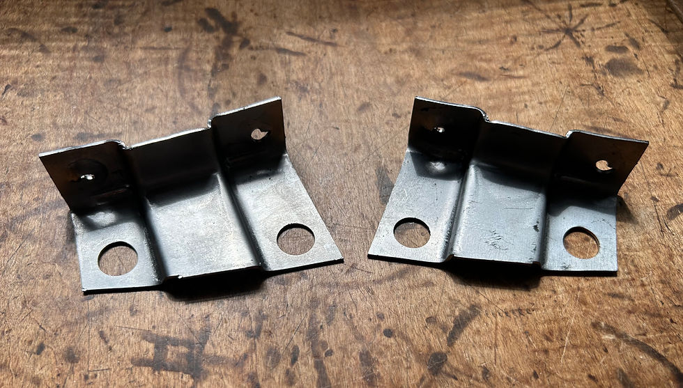 Thumbnail: 1955 1956 Chevy Inner Fender to Cowl Brackets Pair NEW