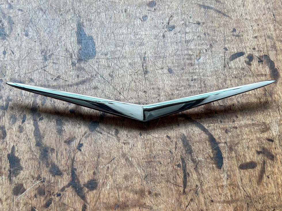 Thumbnail: 1957 Chevy Nomad Tailgate Vee Chrome Finish NEW