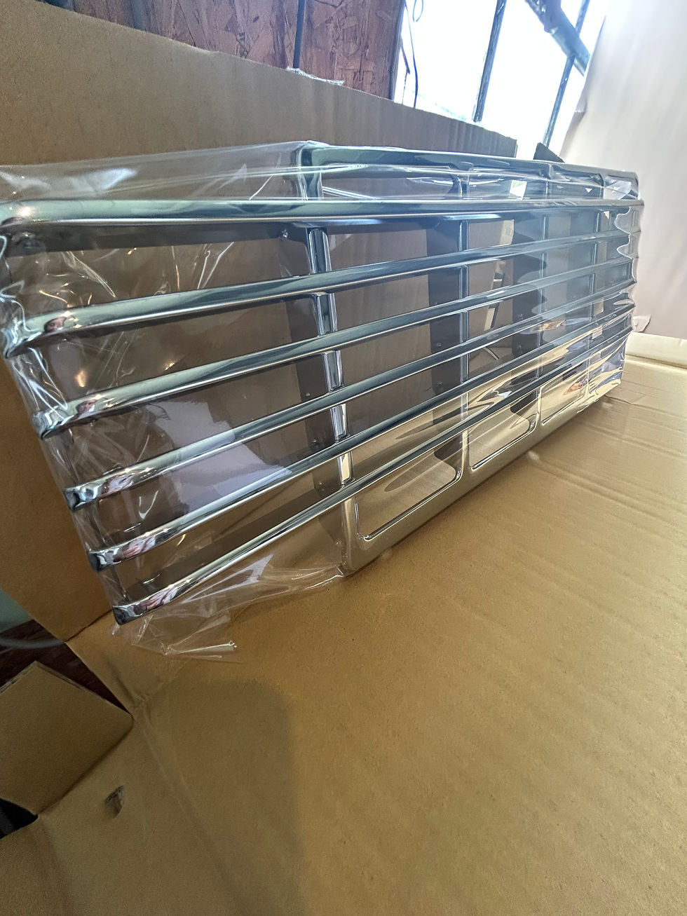 1956 Chevy Grille, Steel in Chrome (Riv-nuts included) Gene Smith made in USA