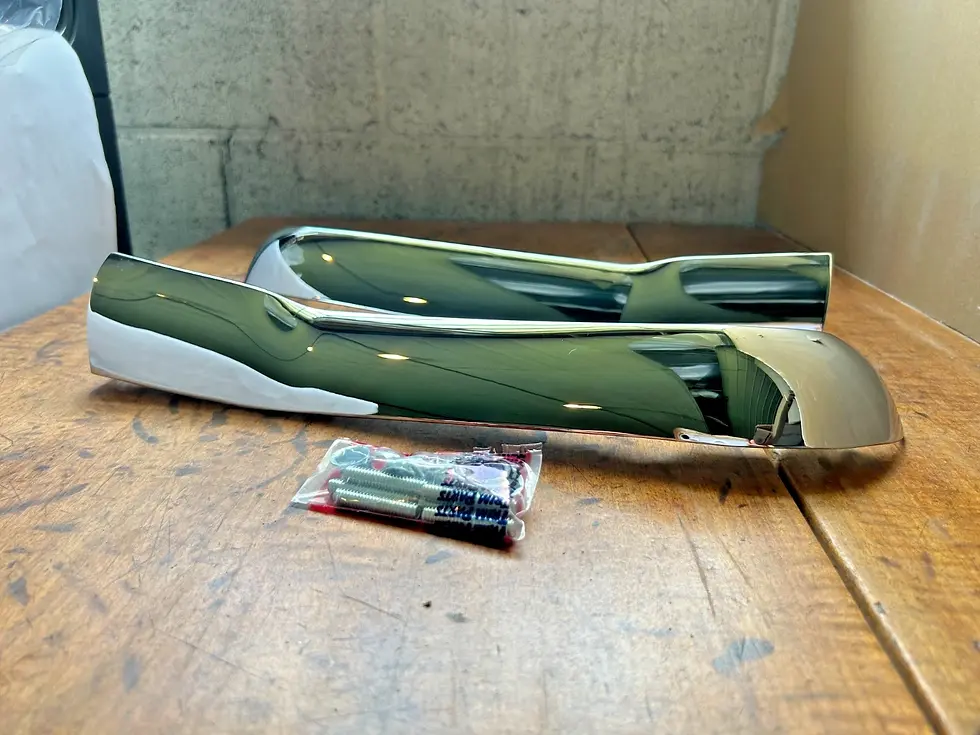 Thumbnail: 1956 Chevy Bel Air 210 150 Hood Bar Extensions Pair NEW Made in USA