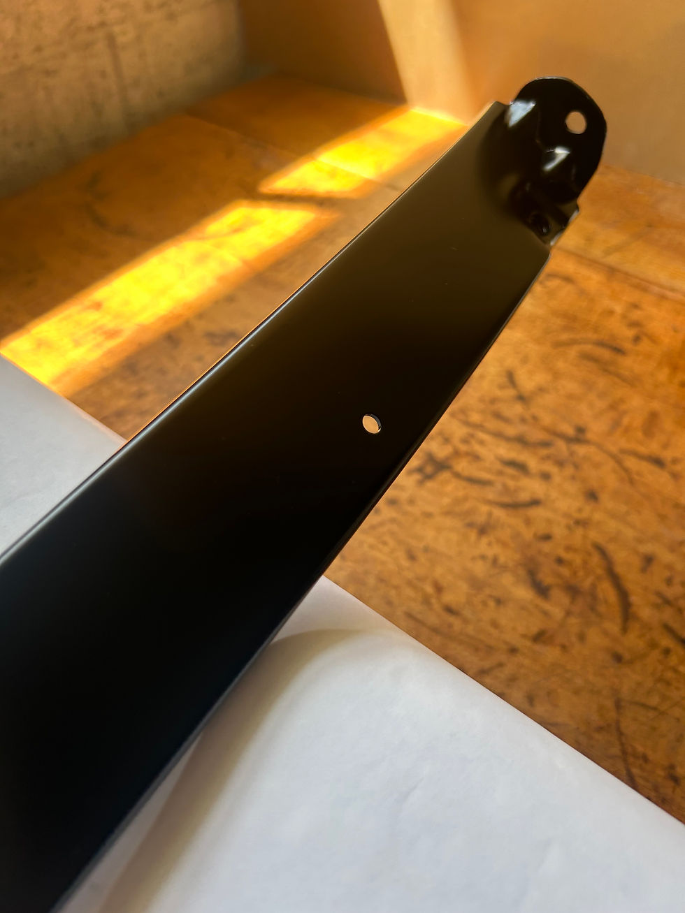 1955 Chevy Grille Tie Bar / 55 Grill Support Bar NEW, Black Gene Smith