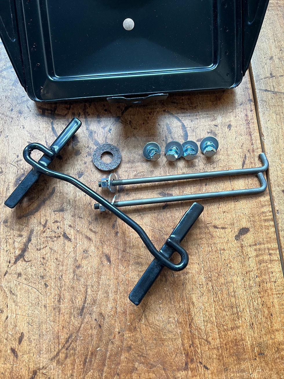 Thumbnail: 1958 1959 Chevy GMC Truck Battery Tray Box kit w/Bracket Holdown & Hardware NEW