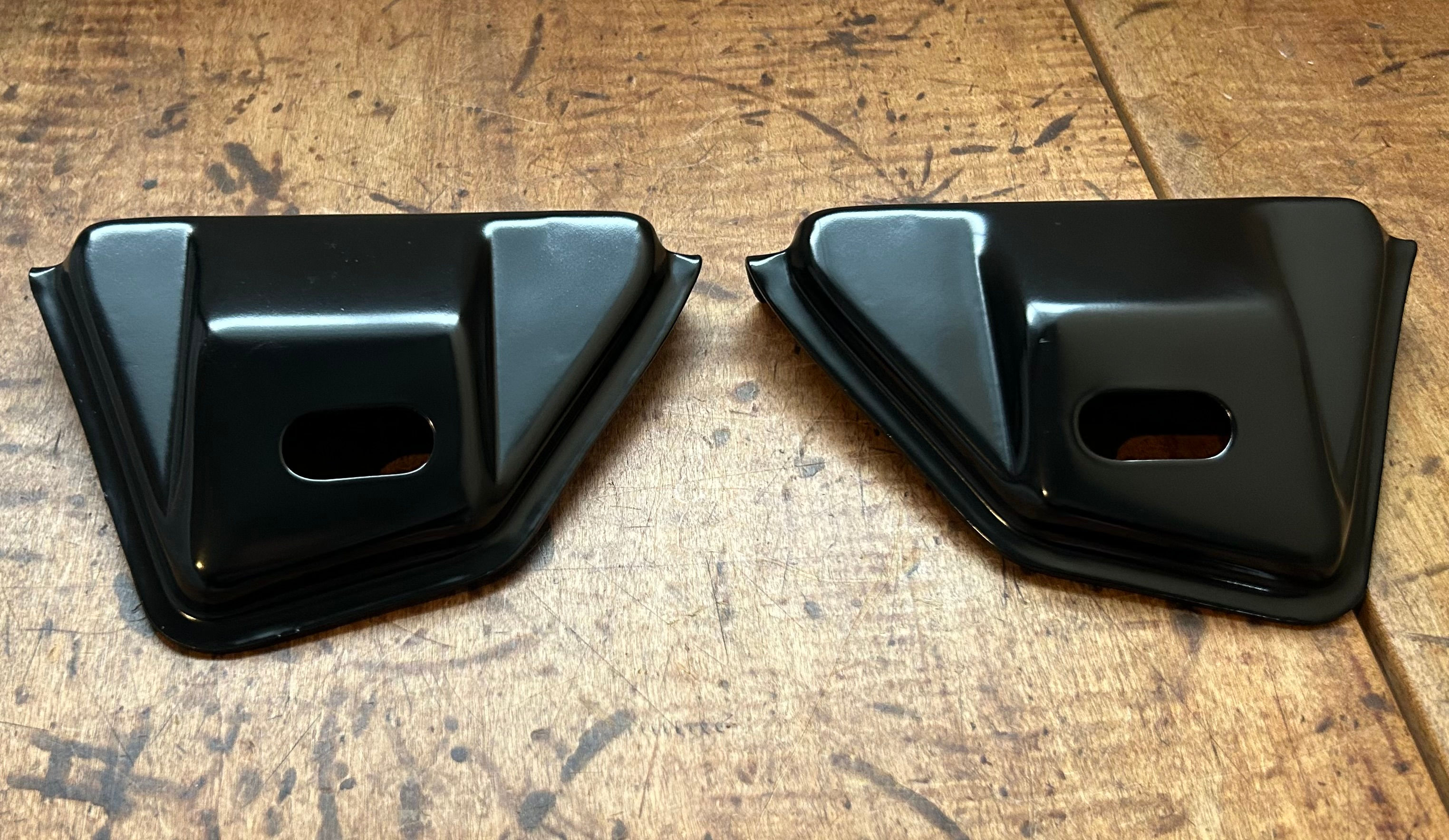 57 Chevy Front Outer Bumper to Fender Bracket Pair LH & RH Sides 1957 Chevrolet