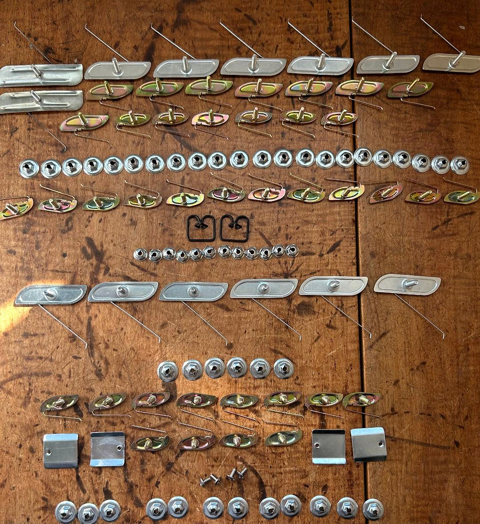 Thumbnail: 1956 Chevy 210 2 Door Complete Side Molding Clip Set NEW