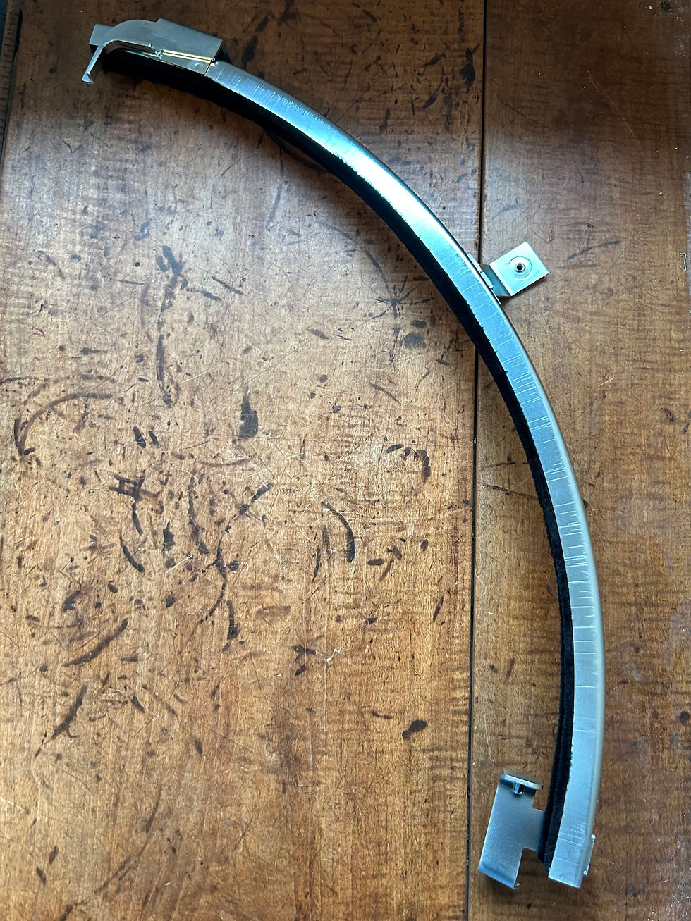 Thumbnail: 55 56 57 Chevy Convertible Quarter Window Guide Track Pair LH & RH w/Hardware