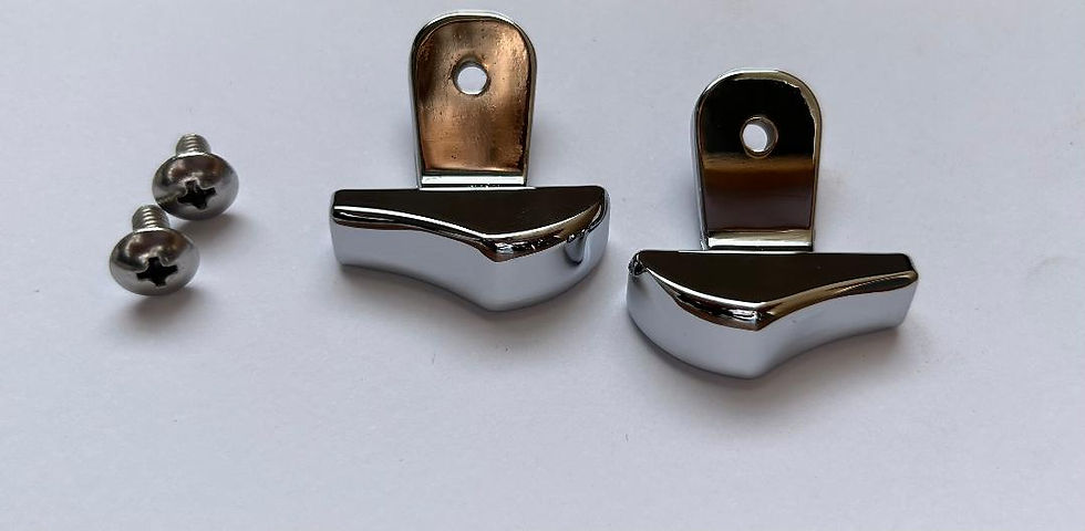 Thumbnail: 1957 Chevy 210 & Bel Air 4 DR HDTP Center Post Moldings Chrome 2 Piece Set NEW