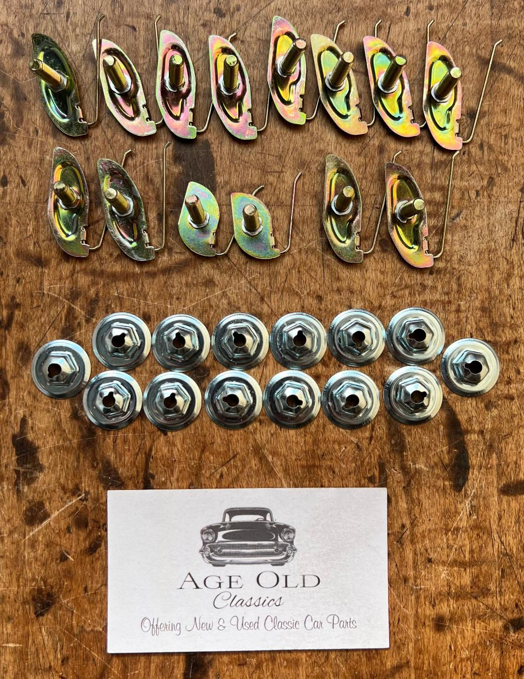 1962 Chevy 2 Door Bel Air Fender Molding Clip Set NEW