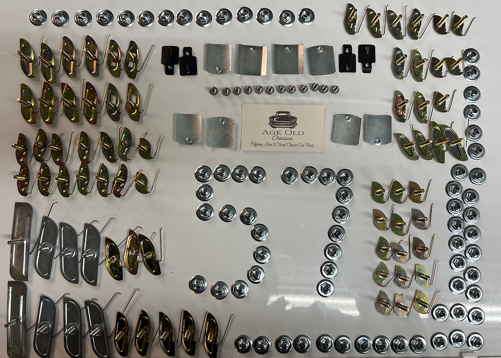 Thumbnail: 1957 Chevy 4 DR Bel Air 210 Complete Side Stainless Molding Clip Set NEW