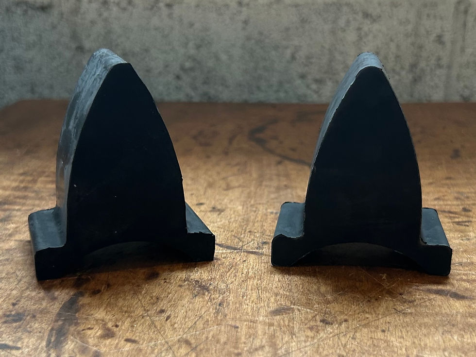 Thumbnail: 1955 1956 1957 Chevy Lower Rear Axle Snubber Rubber Bumpers Pair NEW